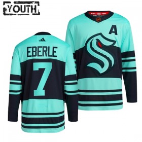 Seattle Kraken Hockeydrakt Eberle 7 2022-23 Isblå Reverse Retro 2.0 Adidas Jordan Authentic - Barn